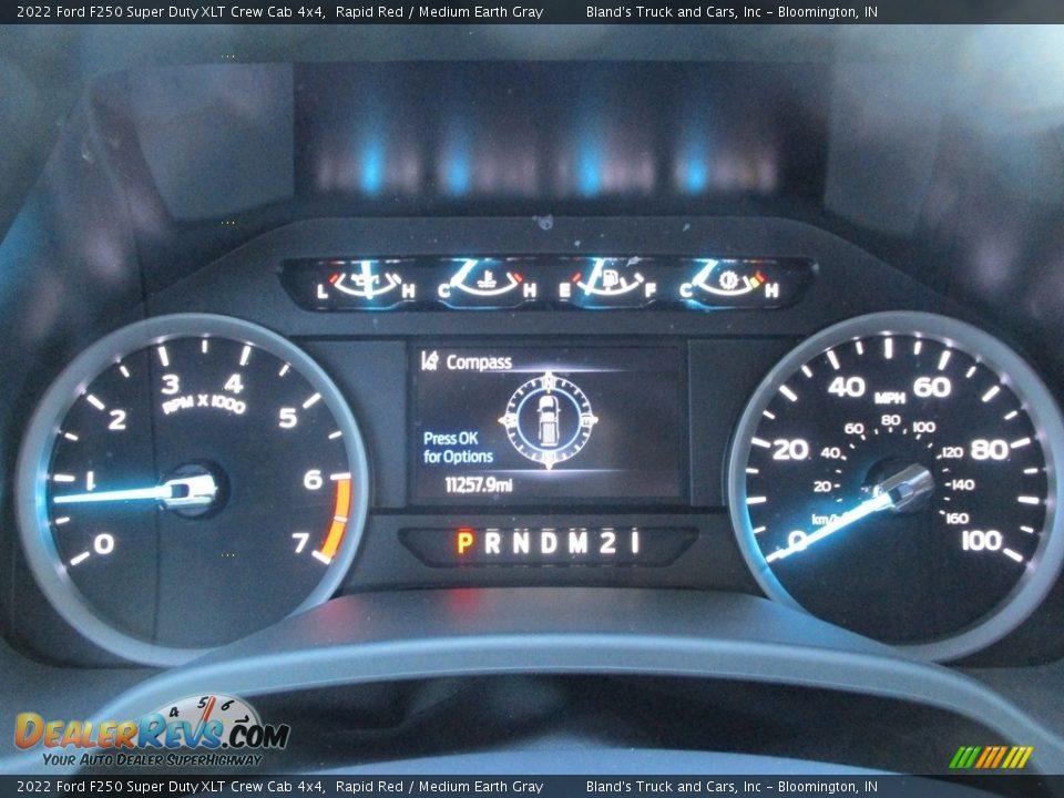 2022 Ford F250 Super Duty XLT Crew Cab 4x4 Rapid Red / Medium Earth Gray Photo #15