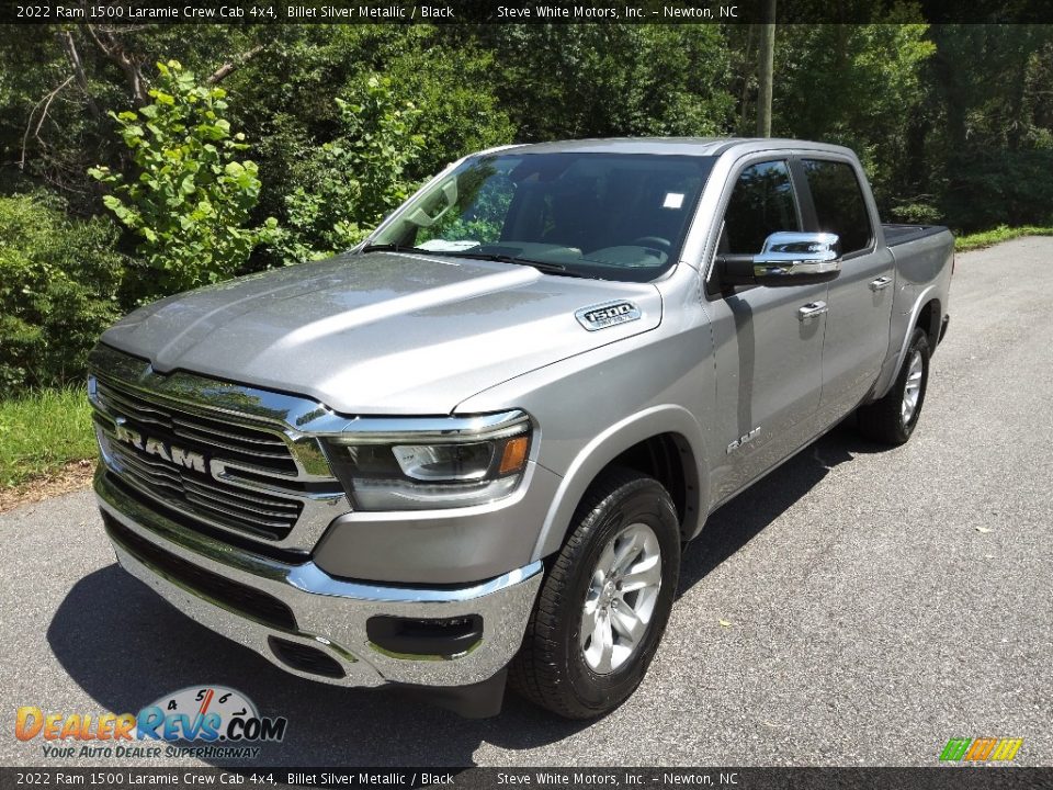 2022 Ram 1500 Laramie Crew Cab 4x4 Billet Silver Metallic / Black Photo #2