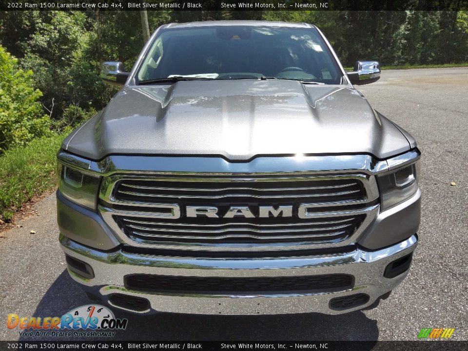 2022 Ram 1500 Laramie Crew Cab 4x4 Billet Silver Metallic / Black Photo #3