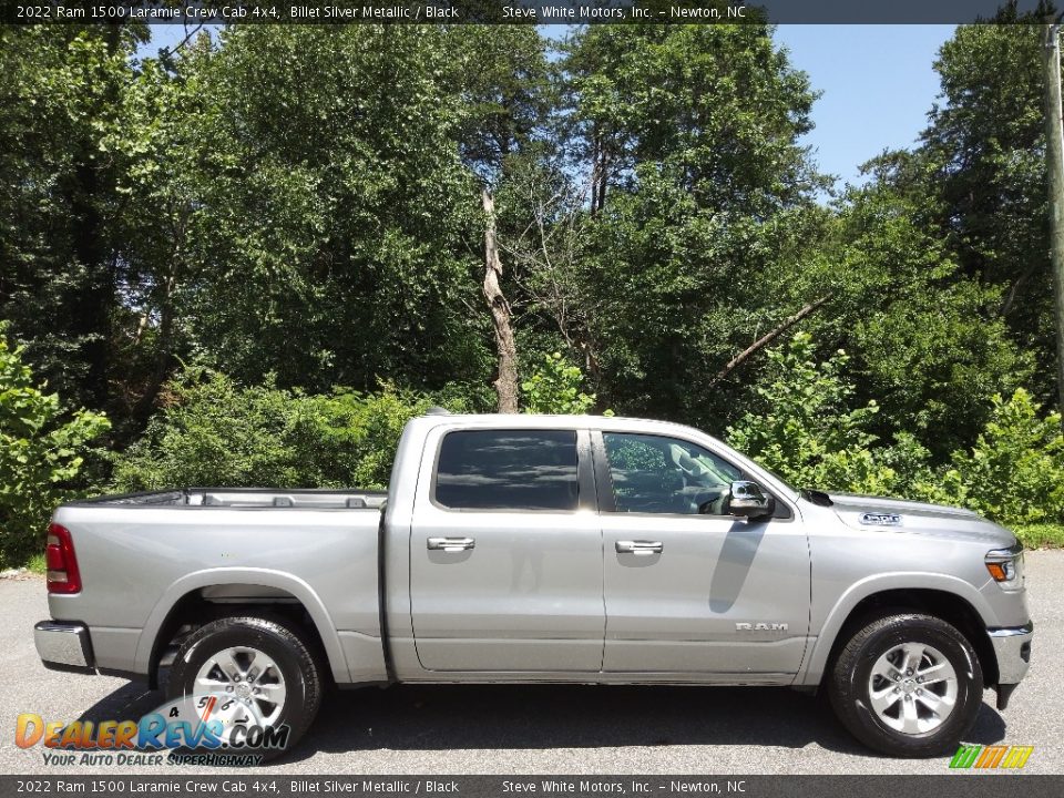 2022 Ram 1500 Laramie Crew Cab 4x4 Billet Silver Metallic / Black Photo #5