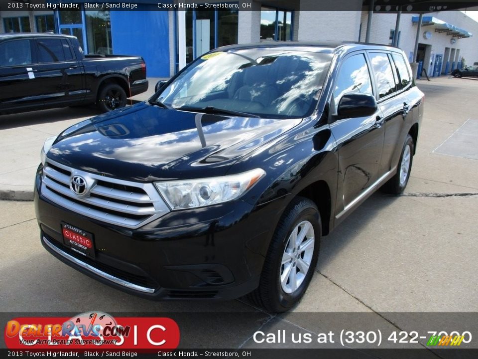 2013 Toyota Highlander Black / Sand Beige Photo #1