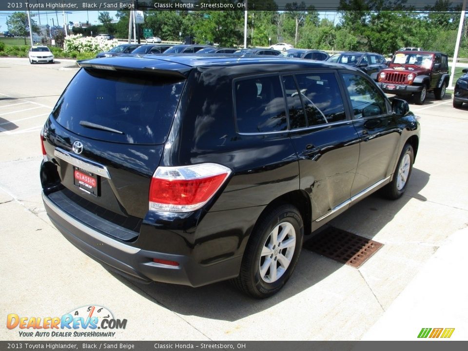 2013 Toyota Highlander Black / Sand Beige Photo #7
