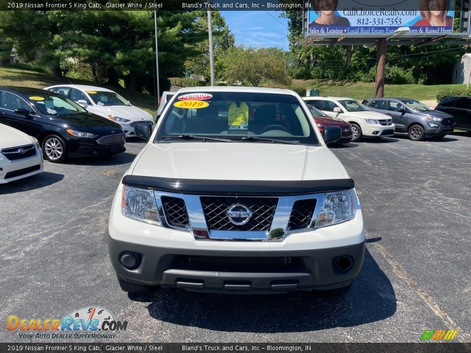 2019 Nissan Frontier S King Cab Glacier White / Steel Photo #7
