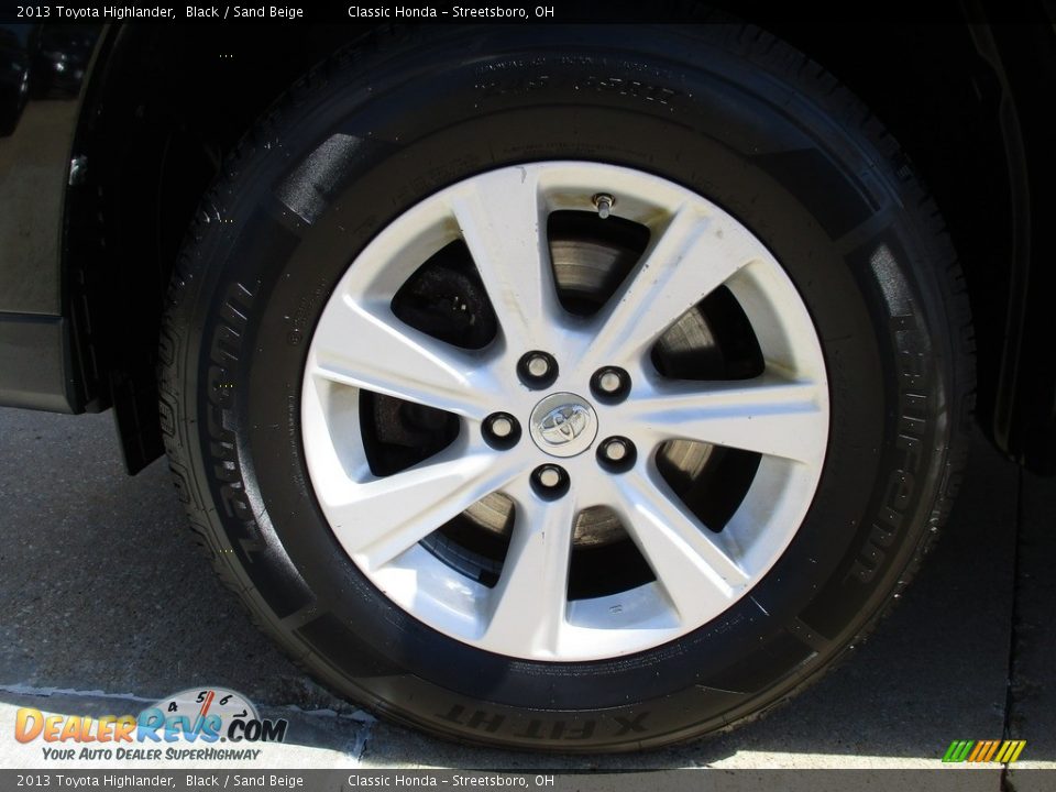 2013 Toyota Highlander Black / Sand Beige Photo #12