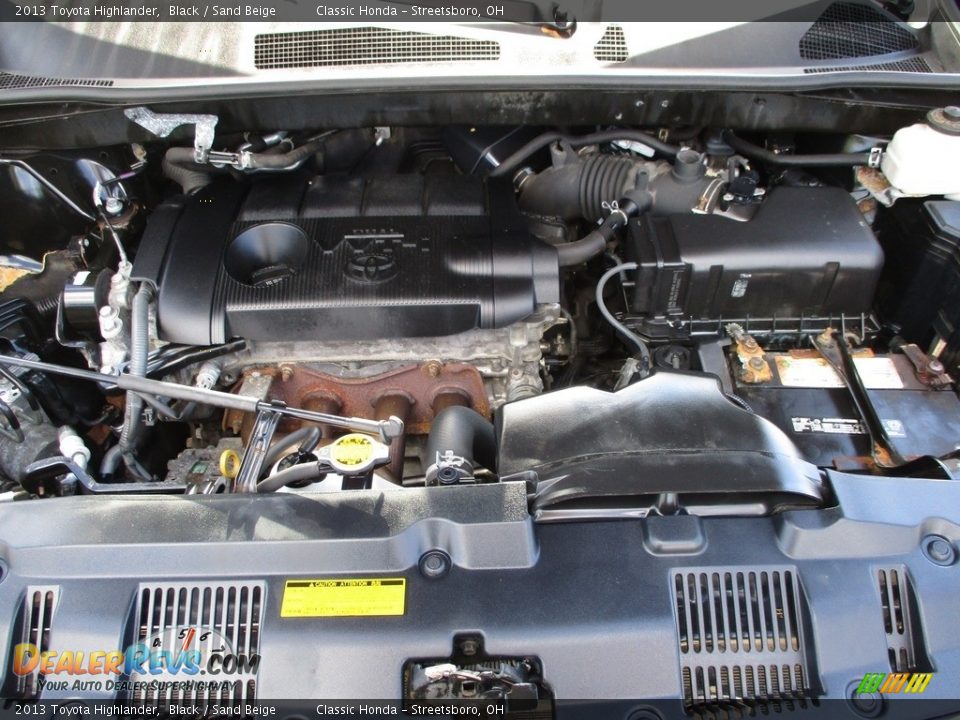 2013 Toyota Highlander Black / Sand Beige Photo #14