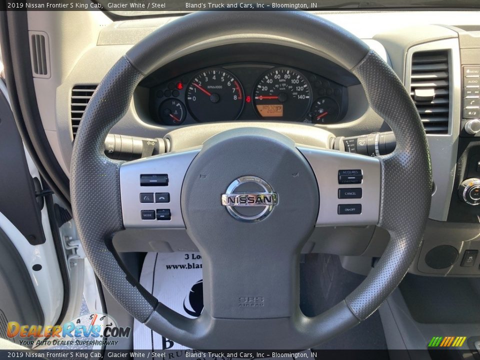 2019 Nissan Frontier S King Cab Glacier White / Steel Photo #11
