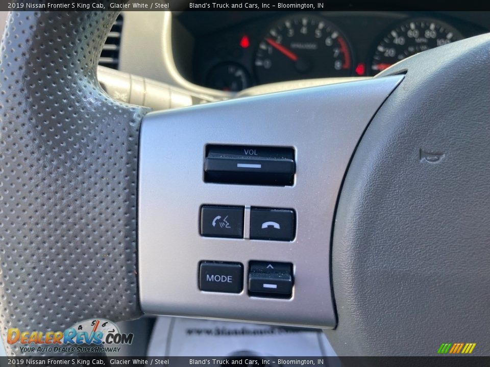 2019 Nissan Frontier S King Cab Glacier White / Steel Photo #14