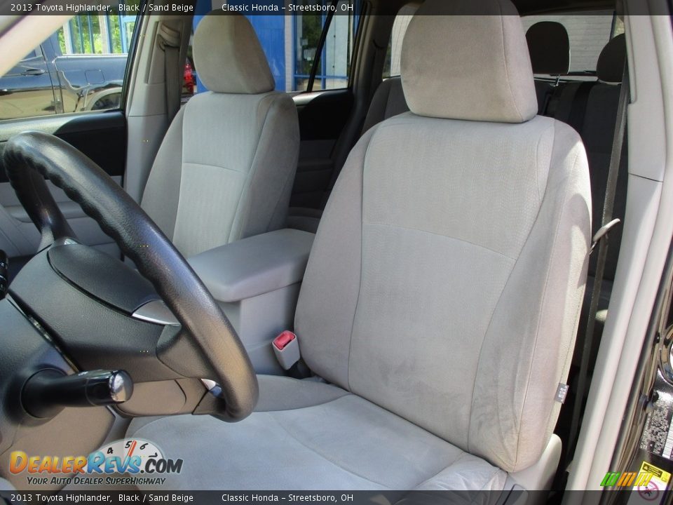 2013 Toyota Highlander Black / Sand Beige Photo #30