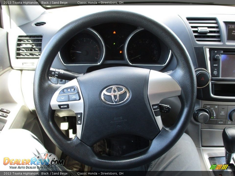 2013 Toyota Highlander Black / Sand Beige Photo #34