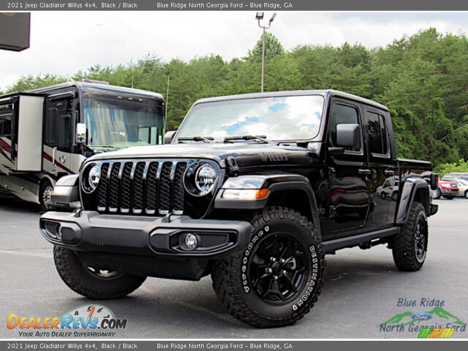 2021 Jeep Gladiator Willys 4x4 Black / Black Photo #1