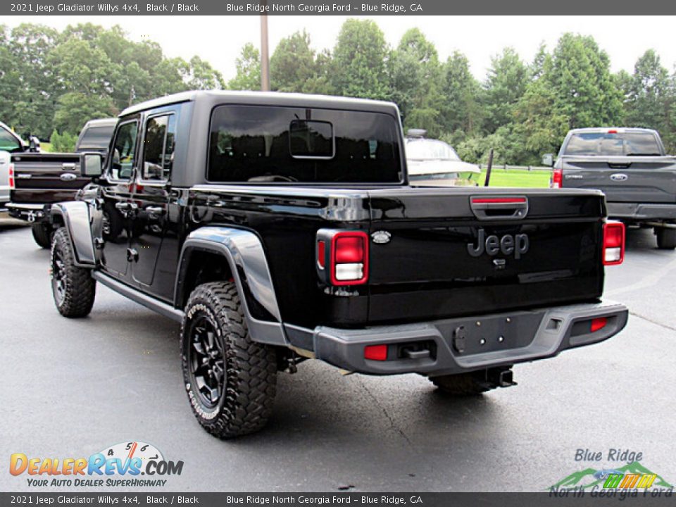 2021 Jeep Gladiator Willys 4x4 Black / Black Photo #3