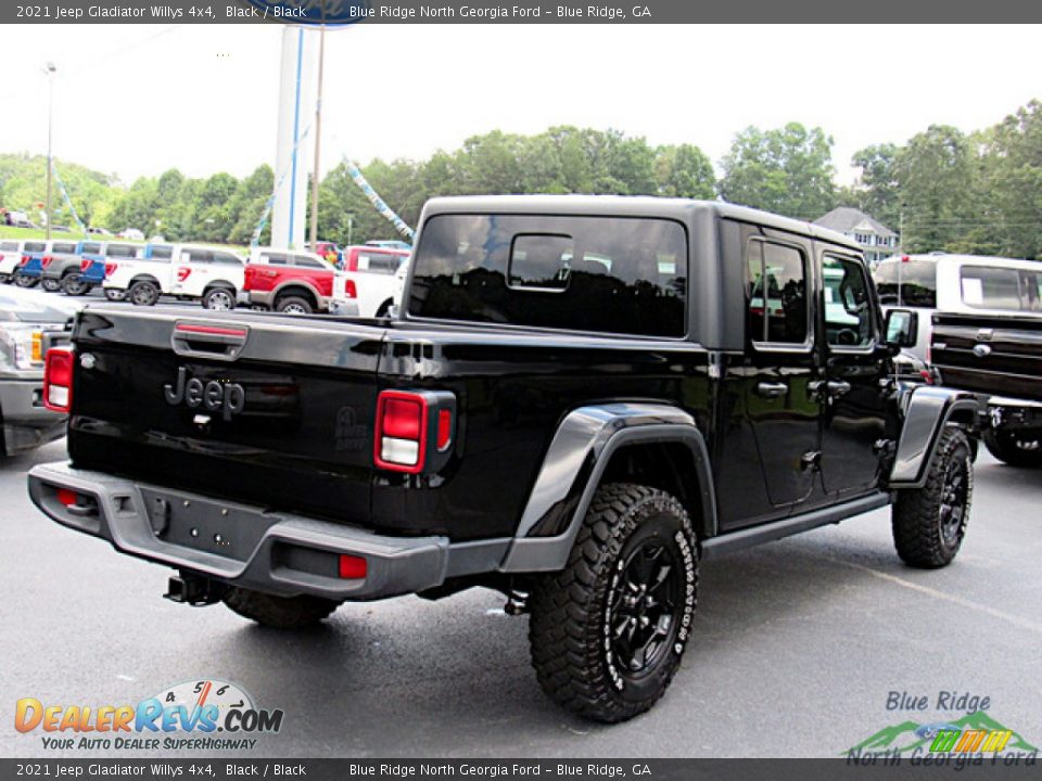 2021 Jeep Gladiator Willys 4x4 Black / Black Photo #5