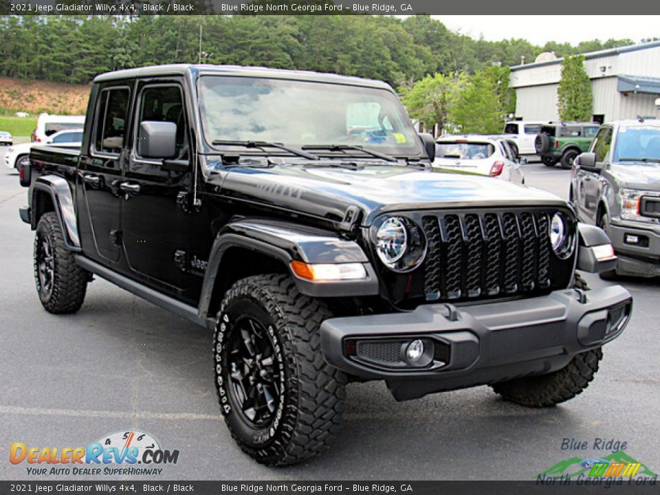 2021 Jeep Gladiator Willys 4x4 Black / Black Photo #7