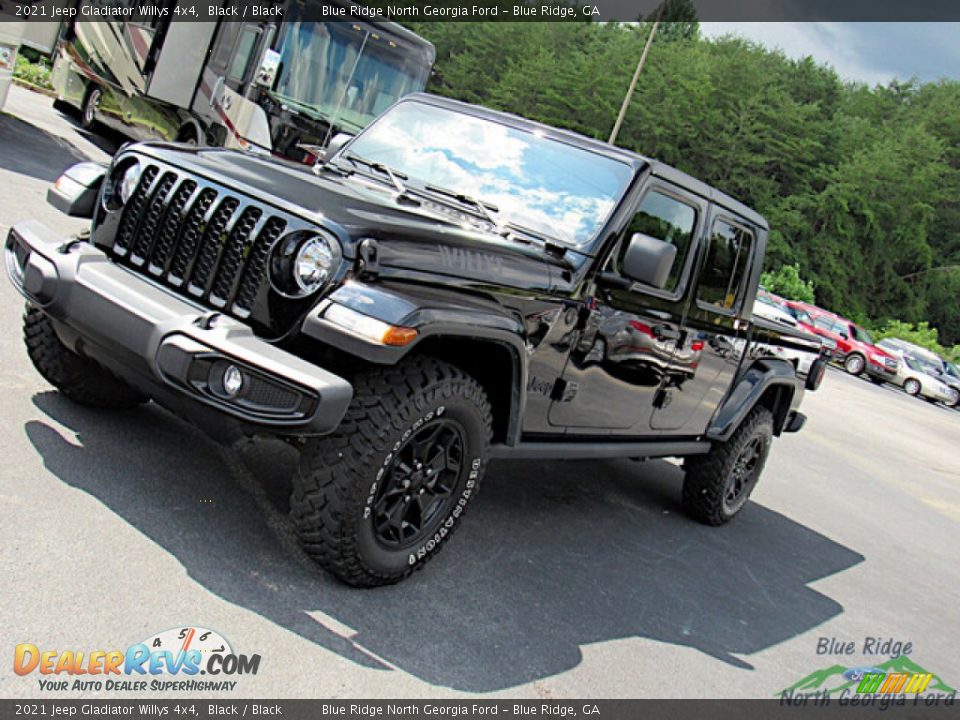 2021 Jeep Gladiator Willys 4x4 Black / Black Photo #24