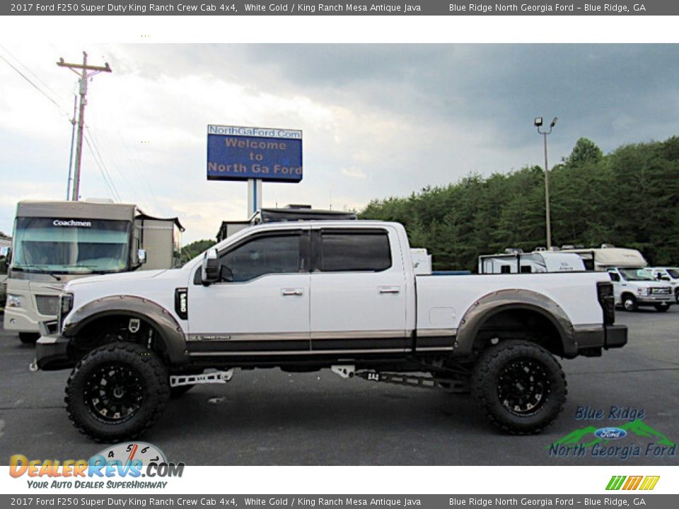 2017 Ford F250 Super Duty King Ranch Crew Cab 4x4 White Gold / King Ranch Mesa Antique Java Photo #2