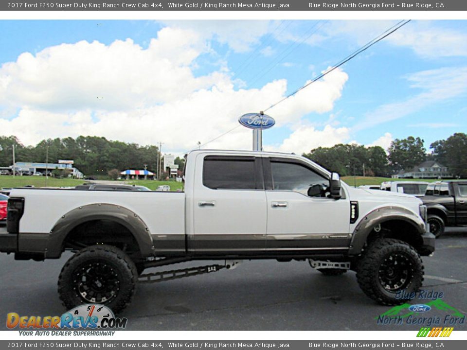 2017 Ford F250 Super Duty King Ranch Crew Cab 4x4 White Gold / King Ranch Mesa Antique Java Photo #6