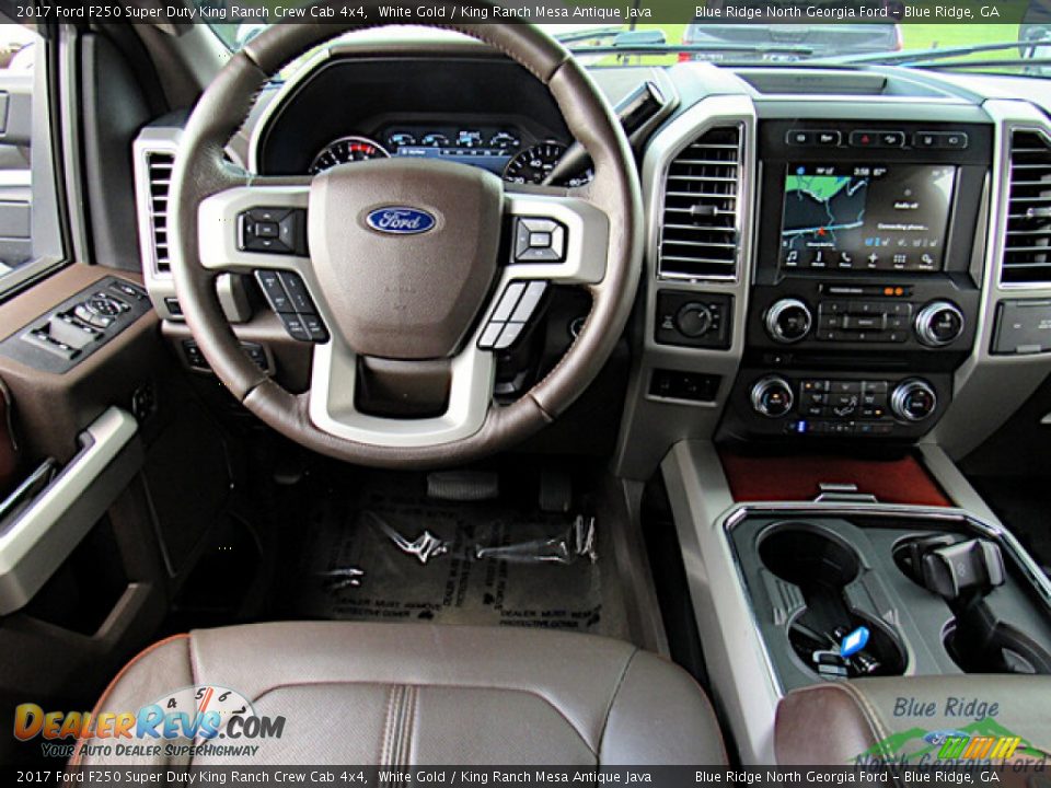 2017 Ford F250 Super Duty King Ranch Crew Cab 4x4 White Gold / King Ranch Mesa Antique Java Photo #20