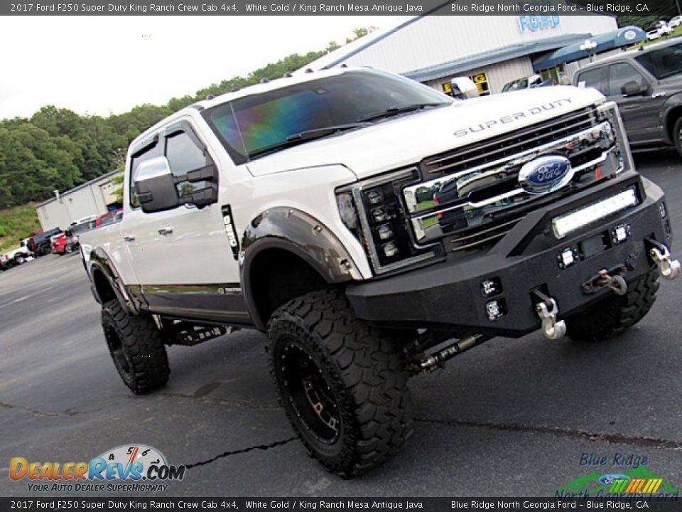 2017 Ford F250 Super Duty King Ranch Crew Cab 4x4 White Gold / King Ranch Mesa Antique Java Photo #34