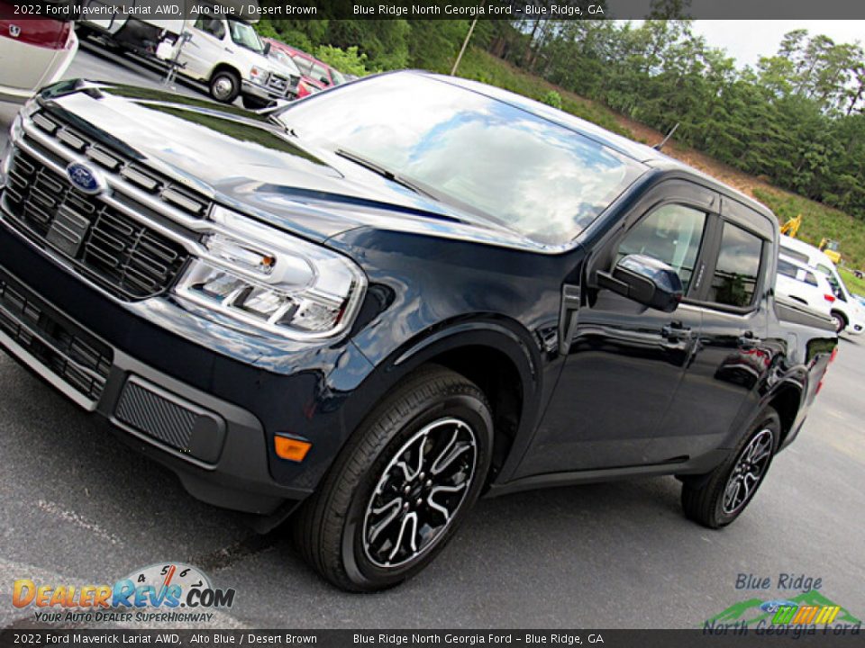 2022 Ford Maverick Lariat AWD Alto Blue / Desert Brown Photo #25