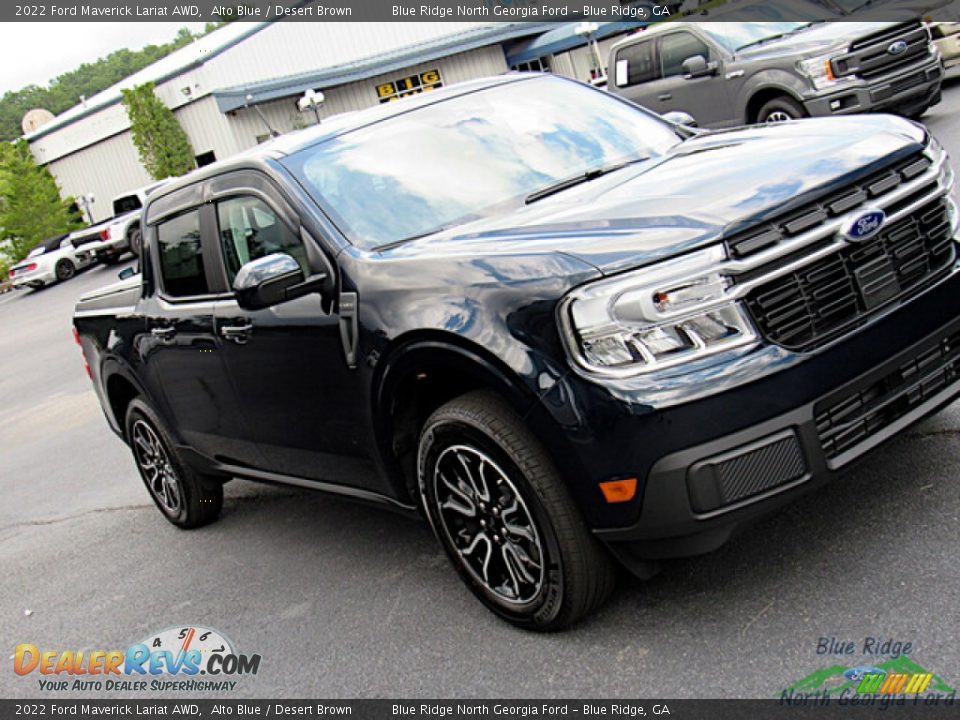 2022 Ford Maverick Lariat AWD Alto Blue / Desert Brown Photo #26