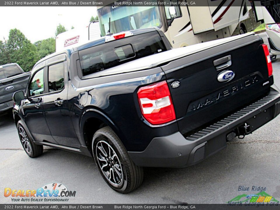 2022 Ford Maverick Lariat AWD Alto Blue / Desert Brown Photo #28