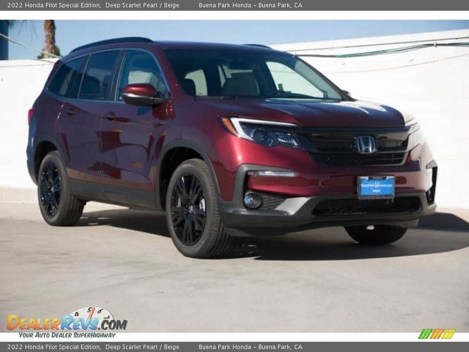 2022 Honda Pilot Special Edition Deep Scarlet Pearl / Beige Photo #1