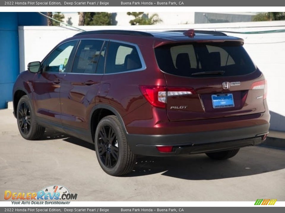 2022 Honda Pilot Special Edition Deep Scarlet Pearl / Beige Photo #2