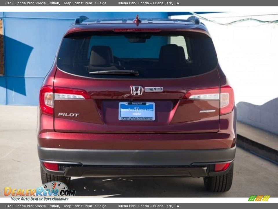 2022 Honda Pilot Special Edition Deep Scarlet Pearl / Beige Photo #5