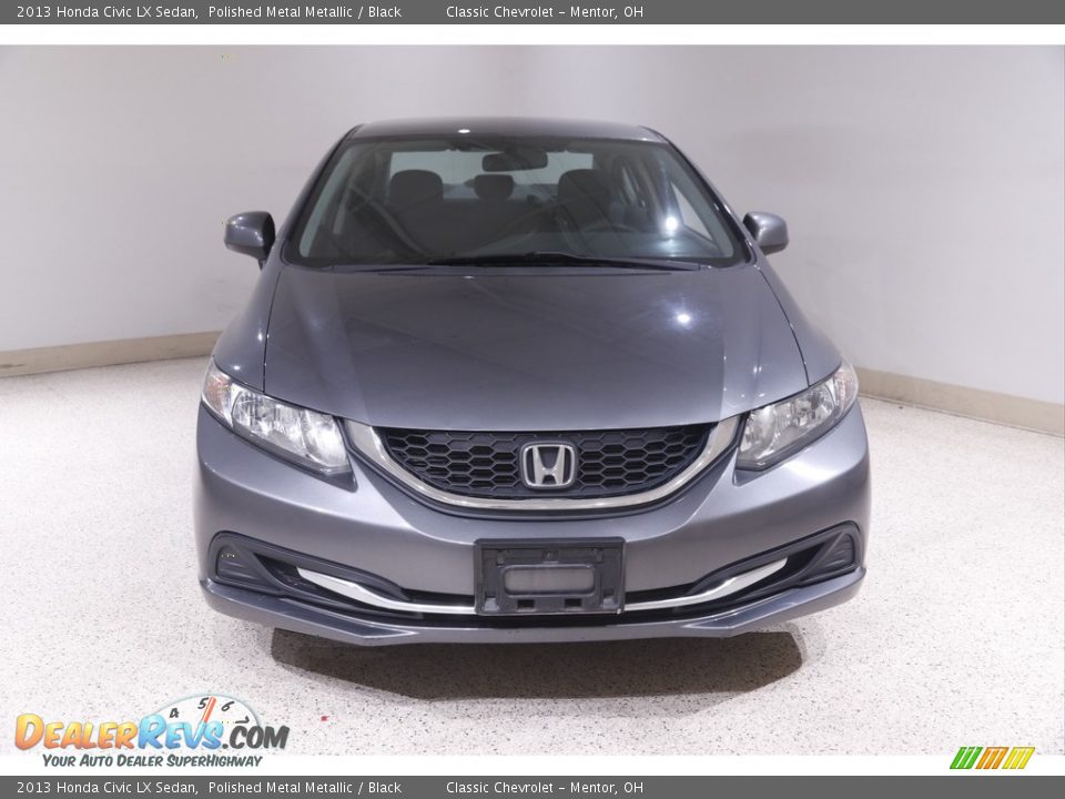 2013 Honda Civic LX Sedan Polished Metal Metallic / Black Photo #2