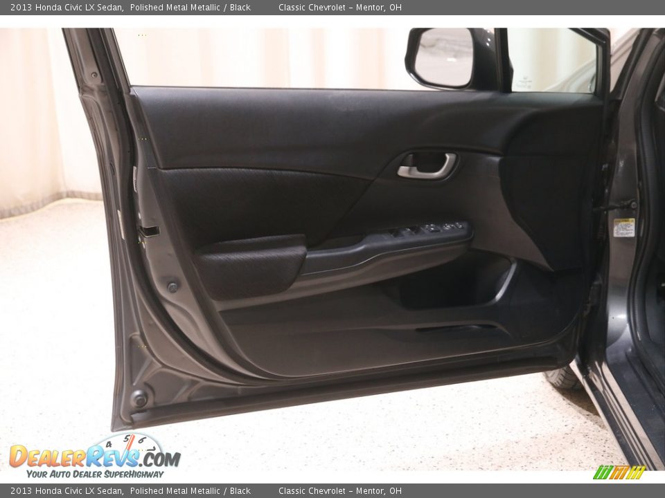 2013 Honda Civic LX Sedan Polished Metal Metallic / Black Photo #4