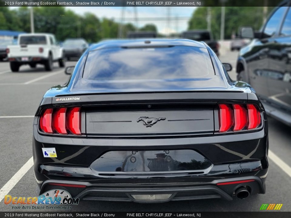 2019 Ford Mustang EcoBoost Fastback Shadow Black / Ebony Photo #5