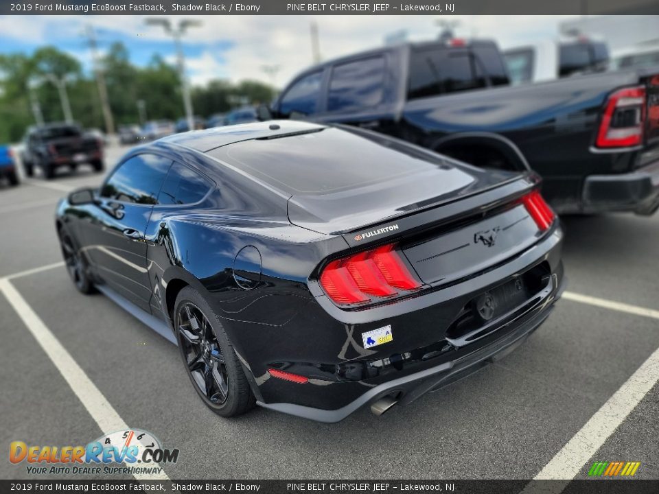 2019 Ford Mustang EcoBoost Fastback Shadow Black / Ebony Photo #6