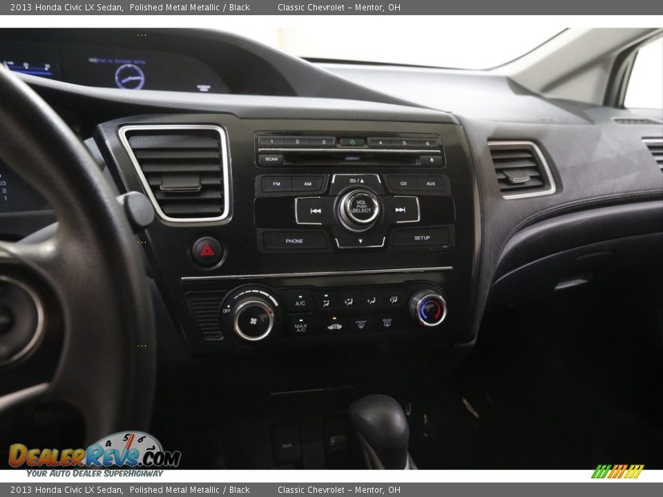 2013 Honda Civic LX Sedan Polished Metal Metallic / Black Photo #13