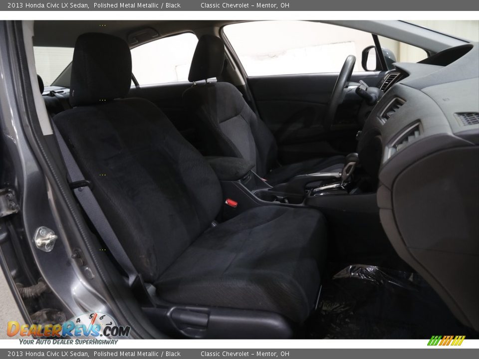 2013 Honda Civic LX Sedan Polished Metal Metallic / Black Photo #16