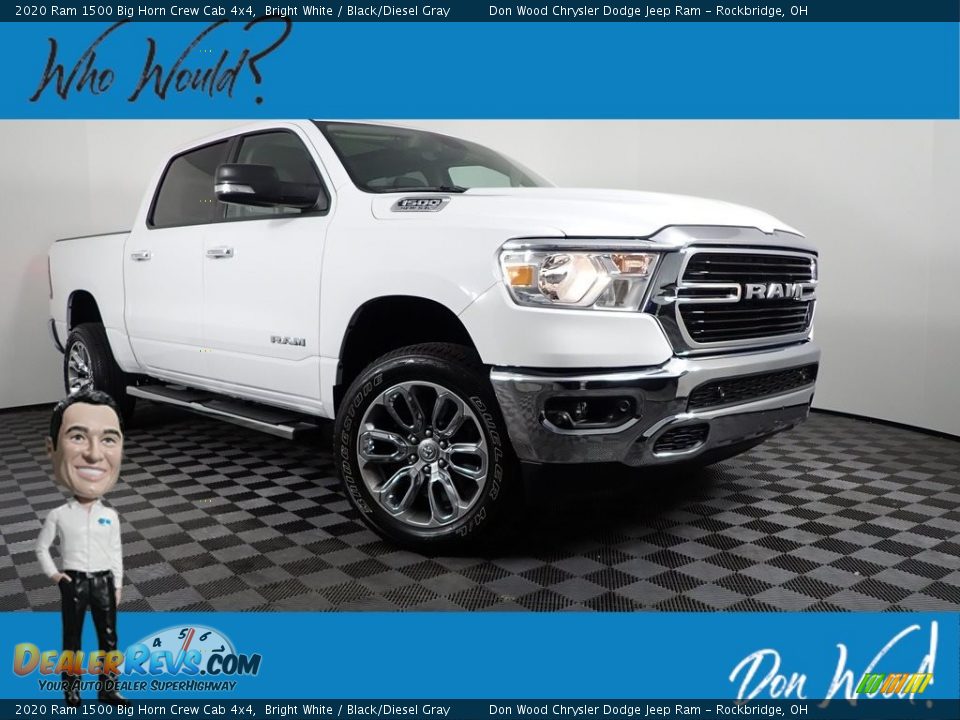 2020 Ram 1500 Big Horn Crew Cab 4x4 Bright White / Black/Diesel Gray Photo #1