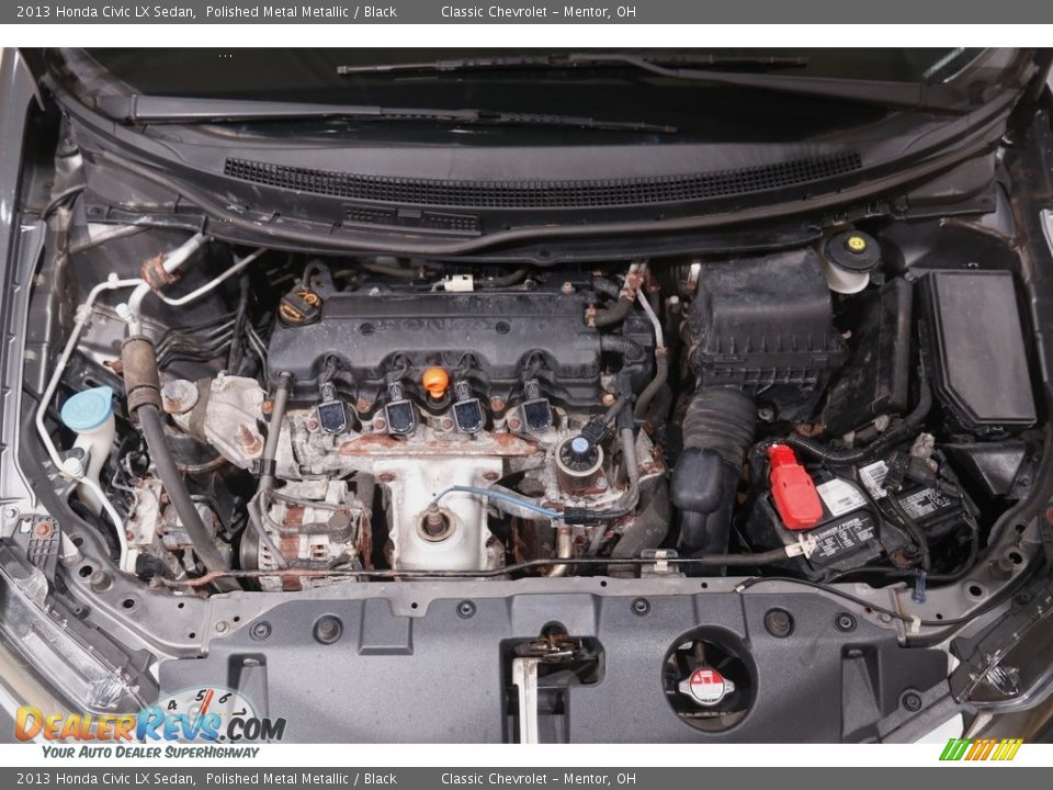 2013 Honda Civic LX Sedan Polished Metal Metallic / Black Photo #20
