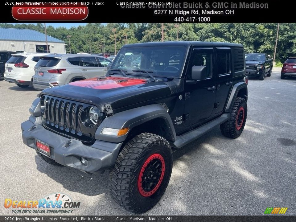 2020 Jeep Wrangler Unlimited Sport 4x4 Black / Black Photo #1