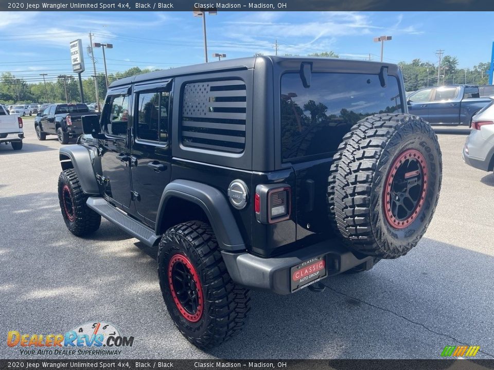 2020 Jeep Wrangler Unlimited Sport 4x4 Black / Black Photo #2