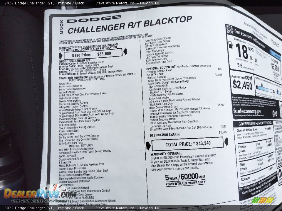 2022 Dodge Challenger R/T Frostbite / Black Photo #25