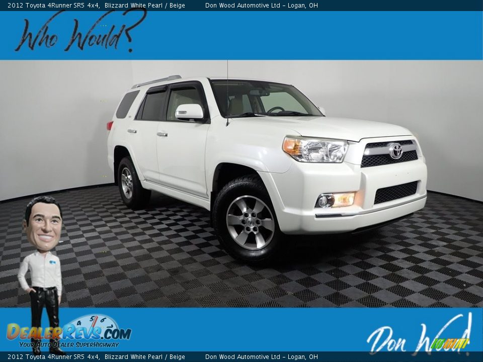 2012 Toyota 4Runner SR5 4x4 Blizzard White Pearl / Beige Photo #1
