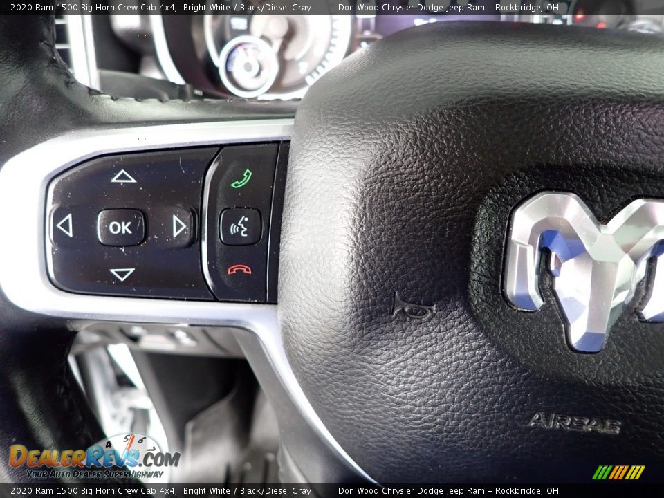 2020 Ram 1500 Big Horn Crew Cab 4x4 Bright White / Black/Diesel Gray Photo #19