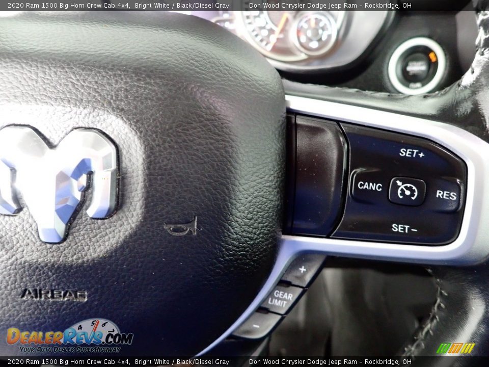2020 Ram 1500 Big Horn Crew Cab 4x4 Bright White / Black/Diesel Gray Photo #20