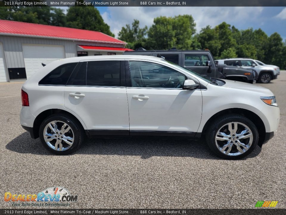 2013 Ford Edge Limited White Platinum Tri-Coat / Medium Light Stone Photo #4