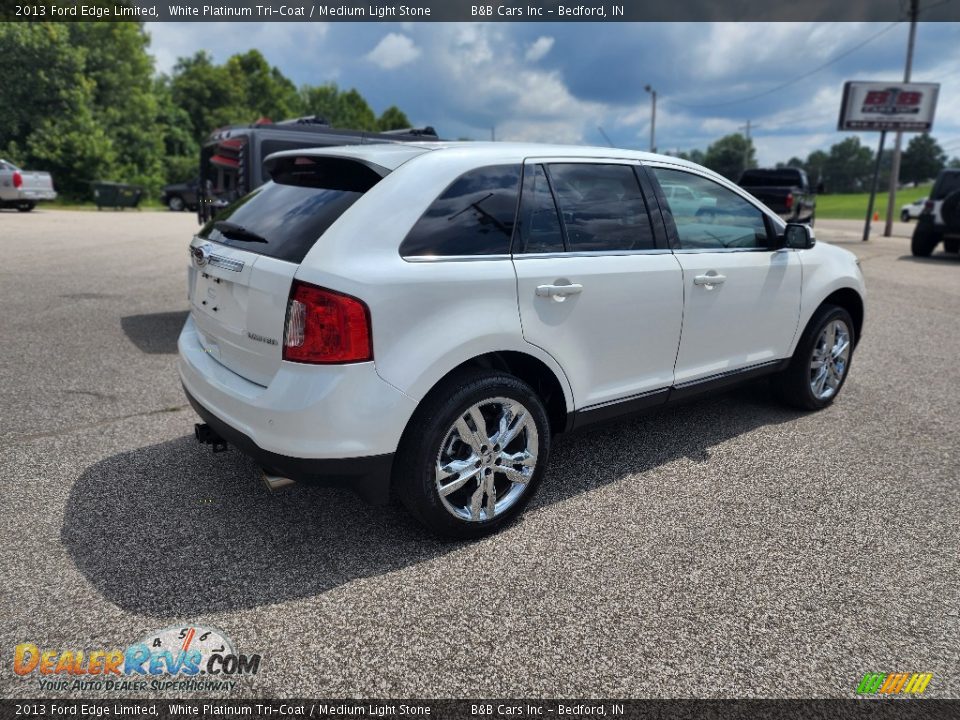 2013 Ford Edge Limited White Platinum Tri-Coat / Medium Light Stone Photo #5