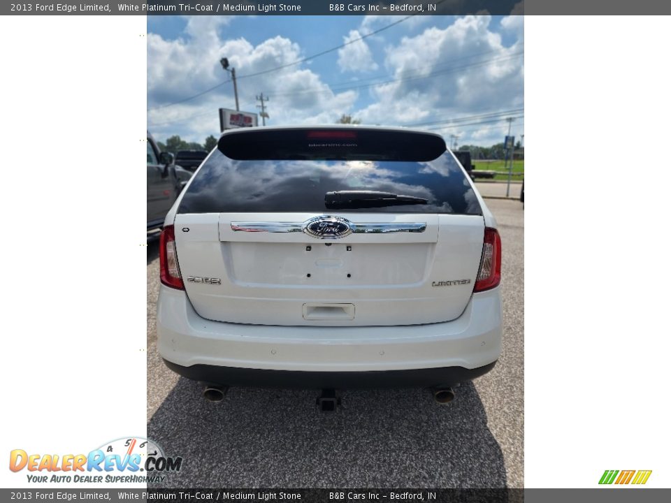 2013 Ford Edge Limited White Platinum Tri-Coat / Medium Light Stone Photo #6