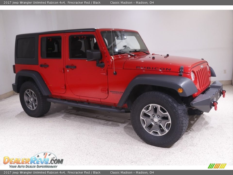 2017 Jeep Wrangler Unlimited Rubicon 4x4 Firecracker Red / Black Photo #1