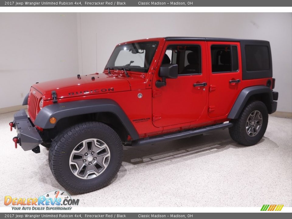 2017 Jeep Wrangler Unlimited Rubicon 4x4 Firecracker Red / Black Photo #3