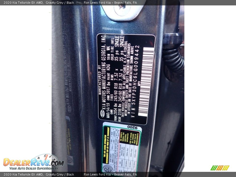 2020 Kia Telluride EX AWD Gravity Grey / Black Photo #20