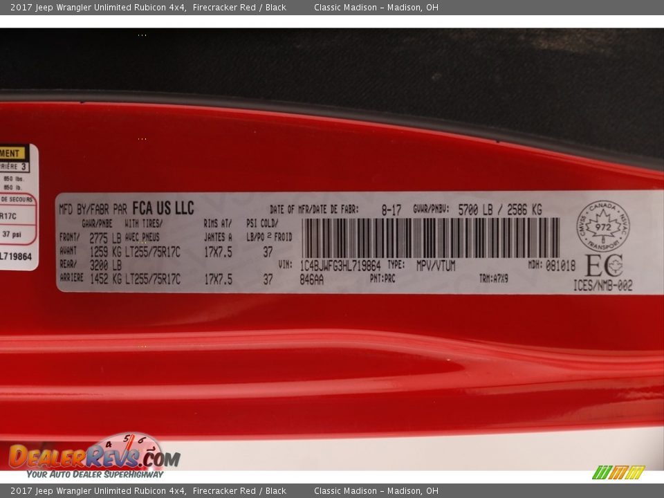 2017 Jeep Wrangler Unlimited Rubicon 4x4 Firecracker Red / Black Photo #22