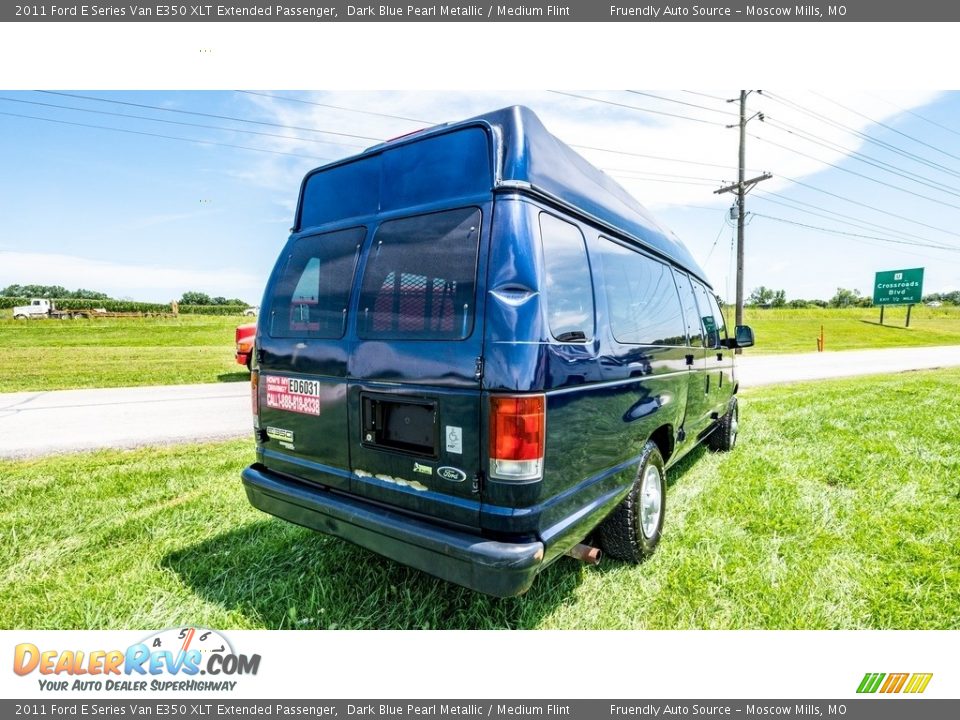 2011 Ford E Series Van E350 XLT Extended Passenger Dark Blue Pearl Metallic / Medium Flint Photo #4